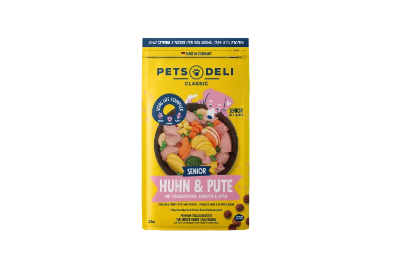 Pets Deli Huhn & Pute mit Süßkartoffel, Karotte und Apfel 2kg